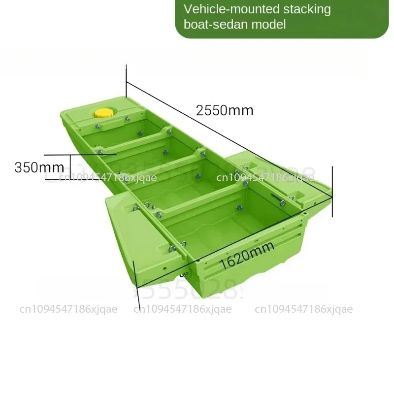 تعزيز المحمولة سيارة محمولة قارب قابل للطي في الهواء الطلق صديقة للبيئة سميكة البلاستيك قارب صيد سيارة على غرار الجمعية تصميم قابل للطي #3