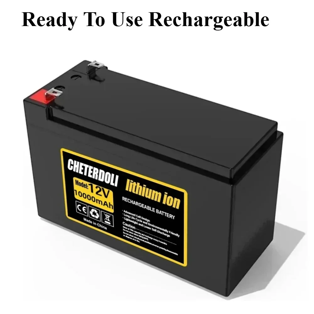 

12V 10Ah Multi-Capacity Battery – Ready To Use Rechargeable High Current with BMS & 3A Charger for Sprayer & Solar Power System