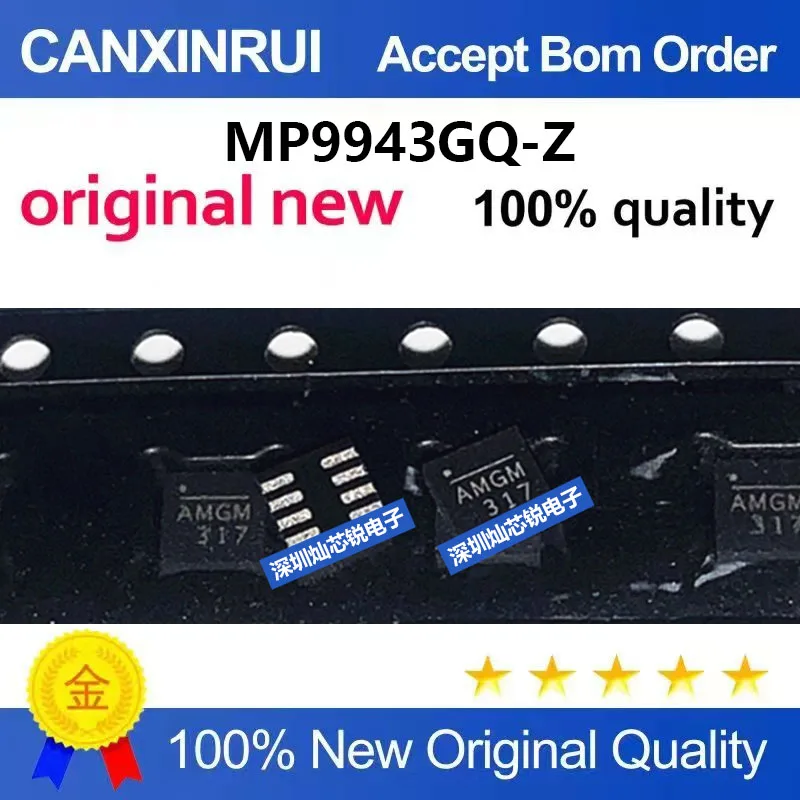 (5-100pieces)Brand new original MP9943GQ-Z, silk-screened AMG, QFN8 packaged switch regulator chip
