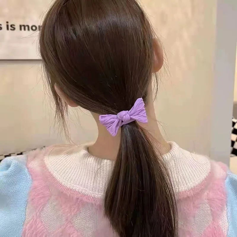 30 Stück Mädchen Bowknot Haar bänder bunte elastische Haar gummis 4cm elastische Stirnband Pferdes chwanz halter Haar gummis Mädchen Haarschmuck