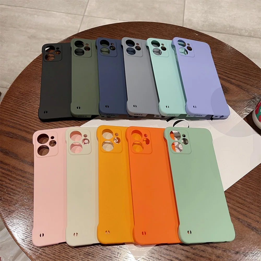 Candy Color Frameless Matte Case For Realme 10 Realme10 Pro 10Pro Plus 9i 5G Slim Hard Shockproof Bumper Cover