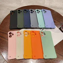 Candy Color Frameless Matte Case For Realme 10 Realme10 Pro 10Pro Plus 5G Slim Hard Shockproof Bumper Cover