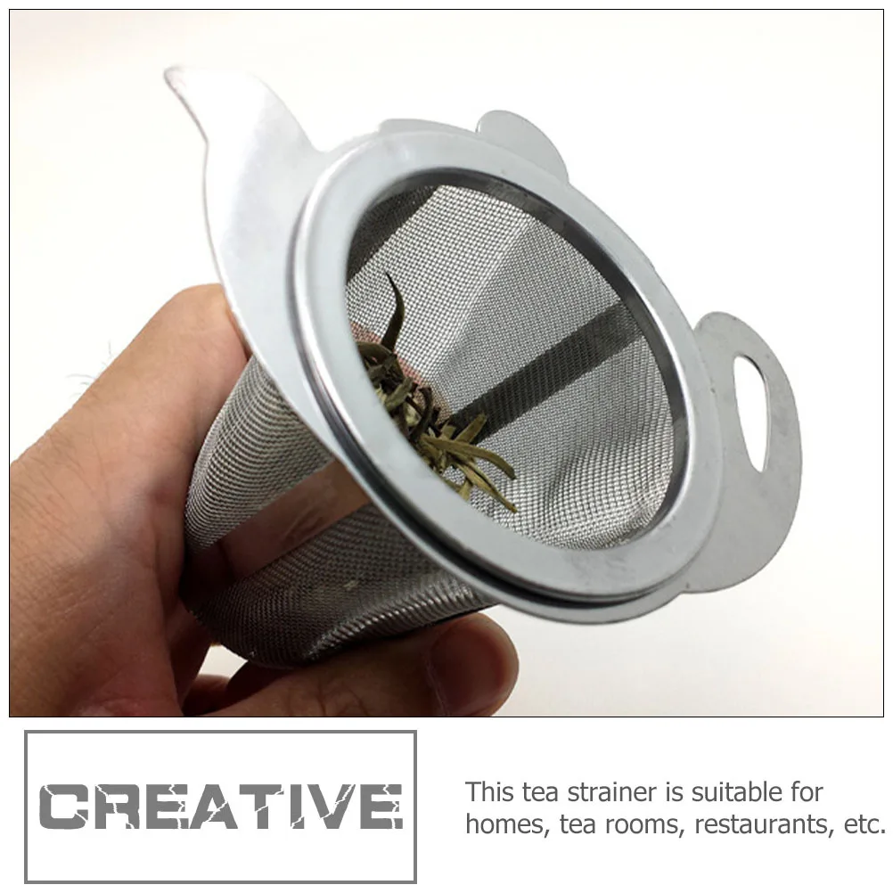 

1Set Premium Stainless Steel Tea Strainer High Temp Resistant Practical Small Lightweight for Loose Tea Steeping