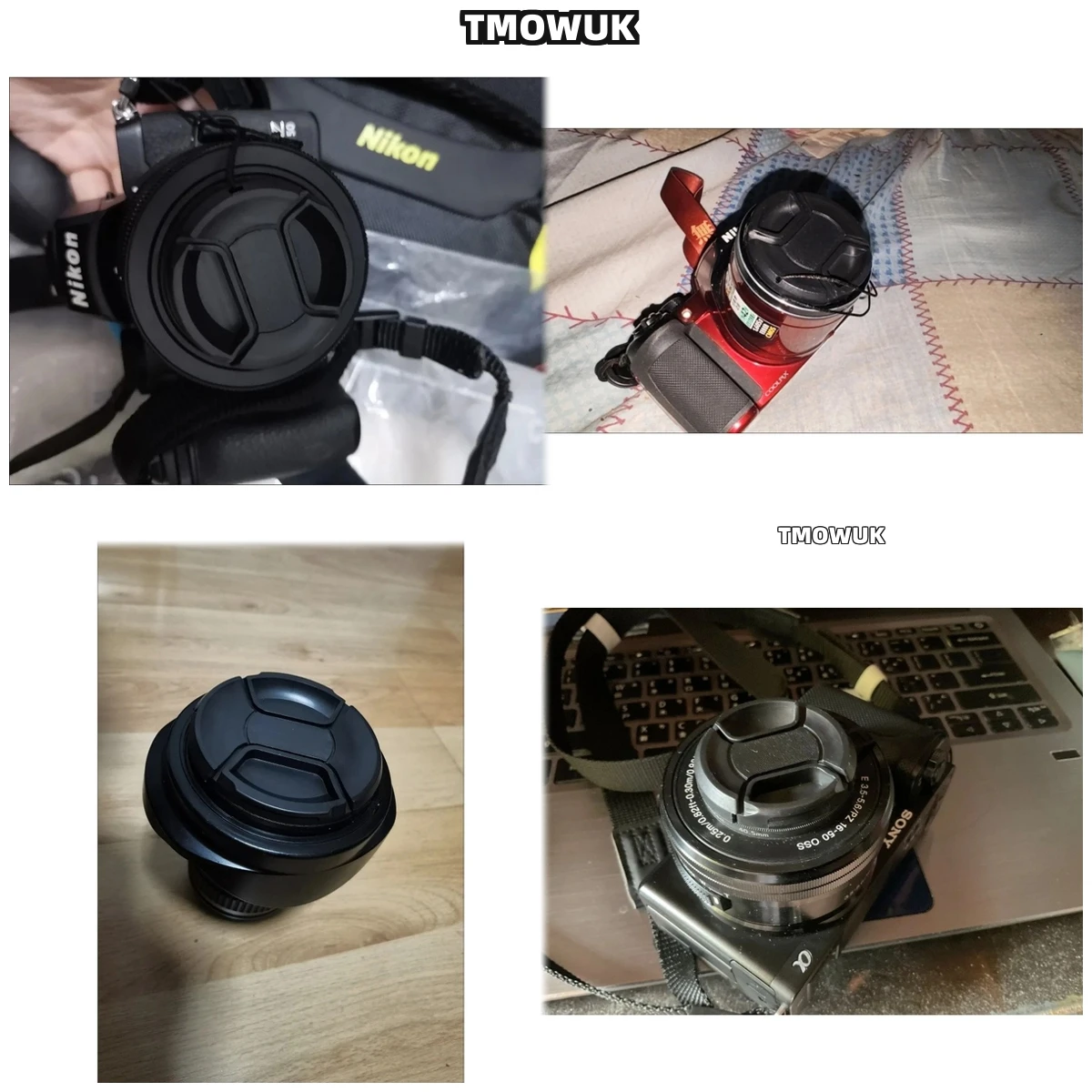 

For FUJIFILM X-H1 X-T60 X-Pro4 X-A20 X-T5 X-M5 X-E5 X-T200 X-T3 X-S10 Camera Lens Cap Protective Cover Center Pinch Snap-on 49mm
