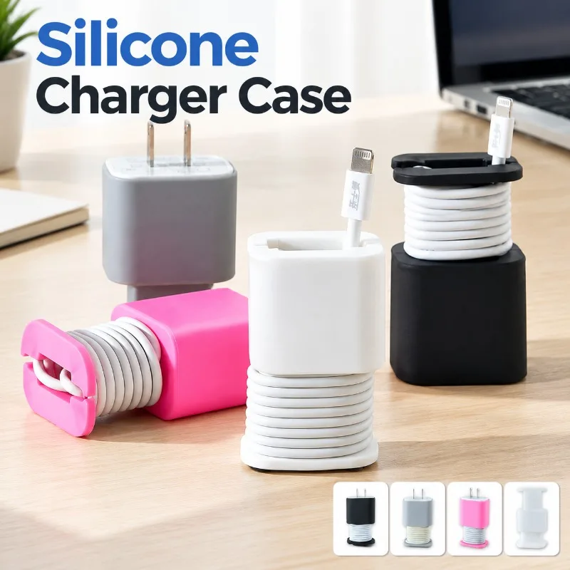 Charger Protector Shell Data Cord Winder Anti-break Storage Cable Organizer Anti-scratch Silicone Cover Charging Wire Protective