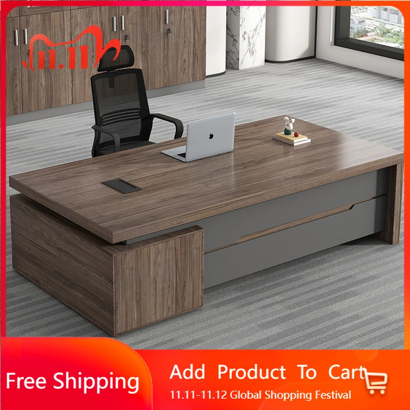 

Designer Modern Boss Office Desk Chinese Luxury Standing Executive Cabinet Desks Work Conference Bureau Meuble Office Furniture