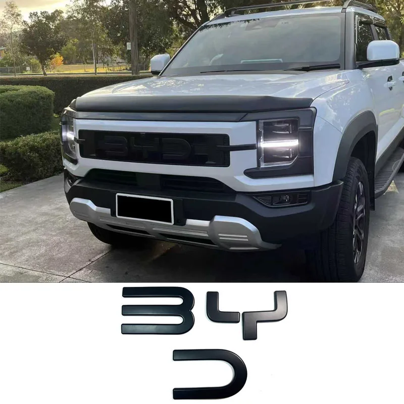 

3D для BYD Shark 6, черненый логотип с надписью, автомобильный логотип, декоративная крышка, аксессуар, инструмент для украшения автомобиля