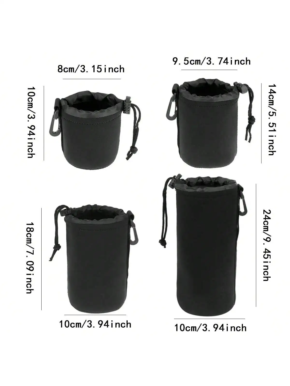 Camera Lens Pouch Bag Neoprene Waterproof Soft Video Camera Lens Pouch Bag Case For Canon Sony for Most Digital SLR Camera