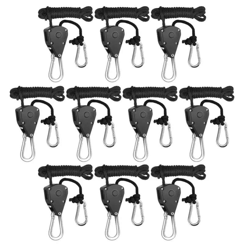 Pulley Ratchets Kayak and Canoe Boat Bow Stern Rope Lock Tie Down Strap Heavy Duty Adjustable Rope Hanger