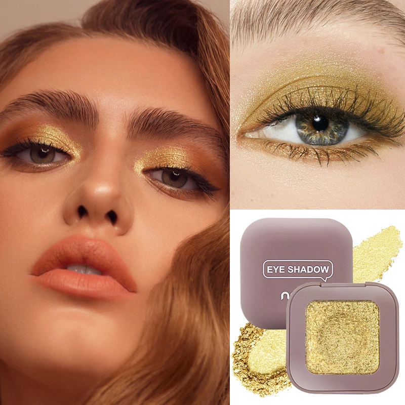 グリッターアイシャドウ、マッシュポテトのような質感、複数のカラーオプションが利用可能、輝くパール光沢