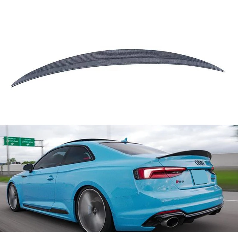 

FOR AUDI A5 S5 RS5 B9 2Door Coupe HK Style Carbon fiber Rear Spoiler Trunk wing 2017-2023 FRP Forged carbon
