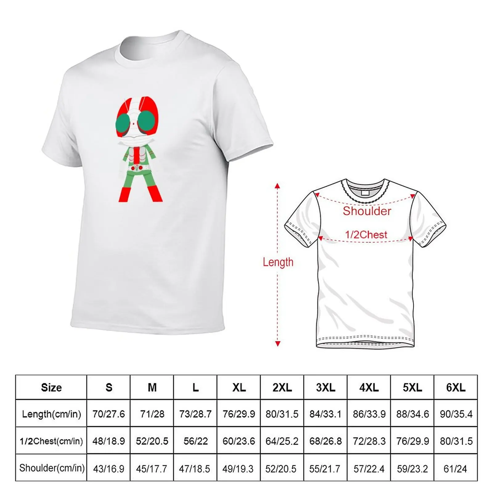 Kamen Rider V3 T-Shirt Basic Solid Color Short Sleeve T-Shirt