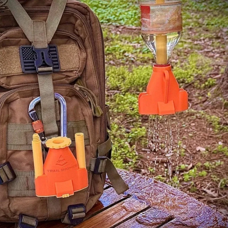 

1pcs Portable Outdoor Camping Shower Device Compact Durable Camping Shower Kit Creative 3D Printed Gift for Outdoor Enthusiasts