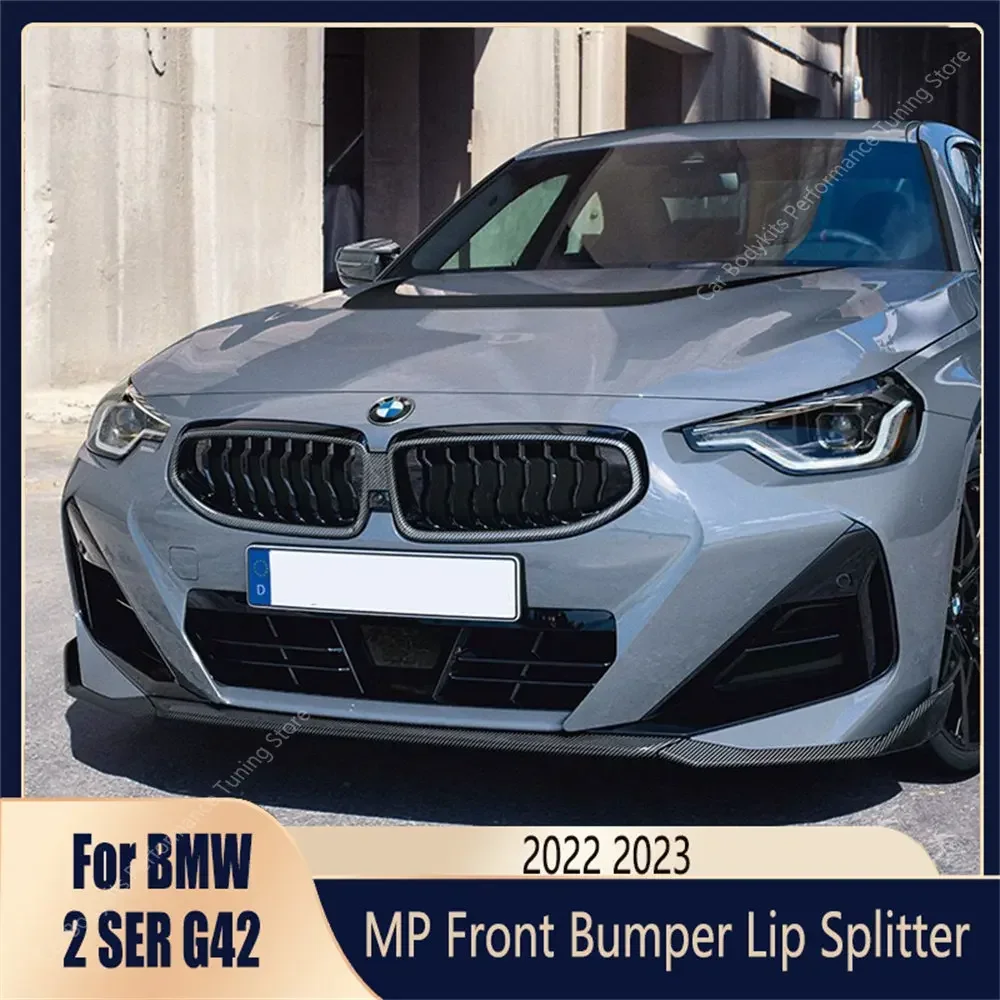 For Bmw G42 M Performance Style Front Bumper Splitter Lip Spoiler Diffuser 2 Series 218i 220i 220d 230i M240i Bodykits 2022 2023