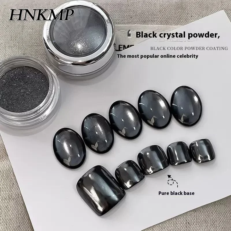 Czarne Kryształowe Brokatowe Cekiny Rozświetlające Ozdoby do Paznokci Dekoracje do Manicure Salonu Paznokci