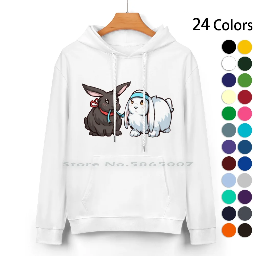 Wangxian Bunnies Pure Cotton Hoodie Sweater 24 Colors Wangxian The Untamed Mo Dao Zu Shi Bunnies Rabbits Cute Lan Zhan Wei