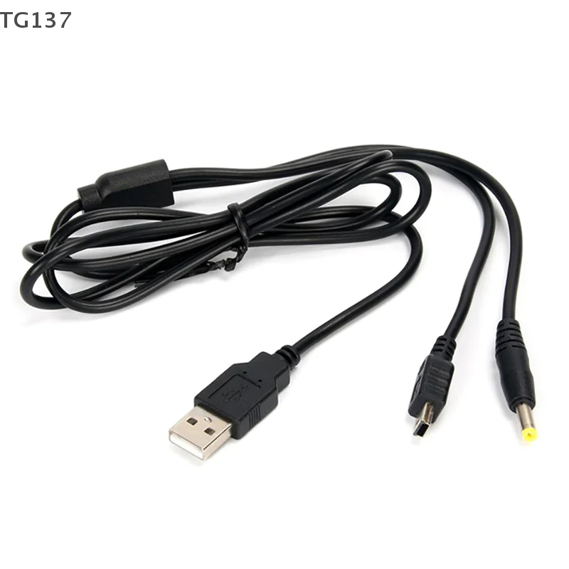 1Pc 2 In 1 USB 2.0 Data Cable Charger Lead For 1000 2000 3000 Portable Game Accessory