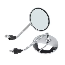 2Pcs/Pair Motorcycle Back View Mirror Electric Bicycle Rearview Mirrors Moped Side Mirror 8mm Round
