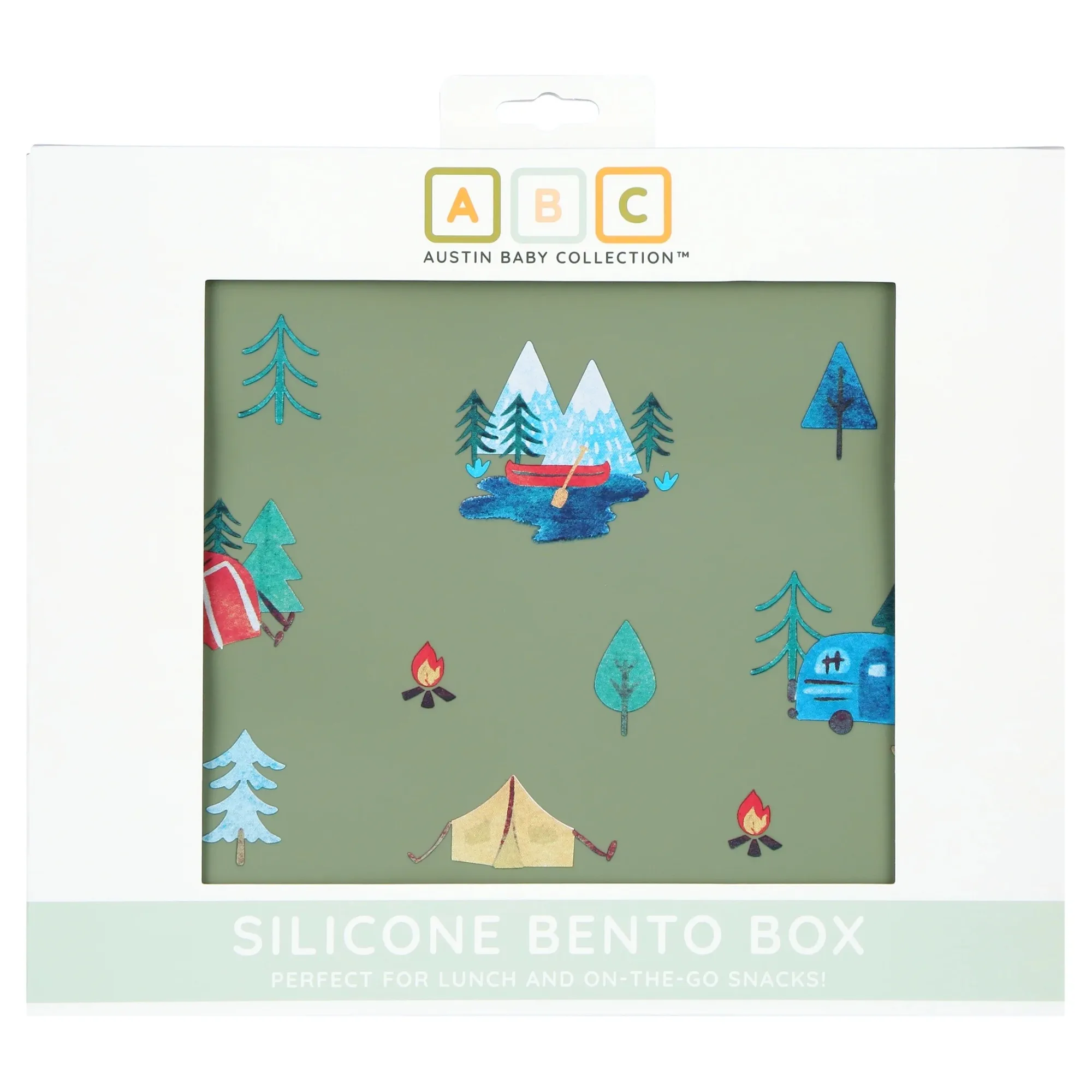 Lancheira Bento para crianças e crianças – Recipiente de almoço de silicone com 5 compartimentos à prova de vazamentos – Materiais seguros para alimentos, resistente