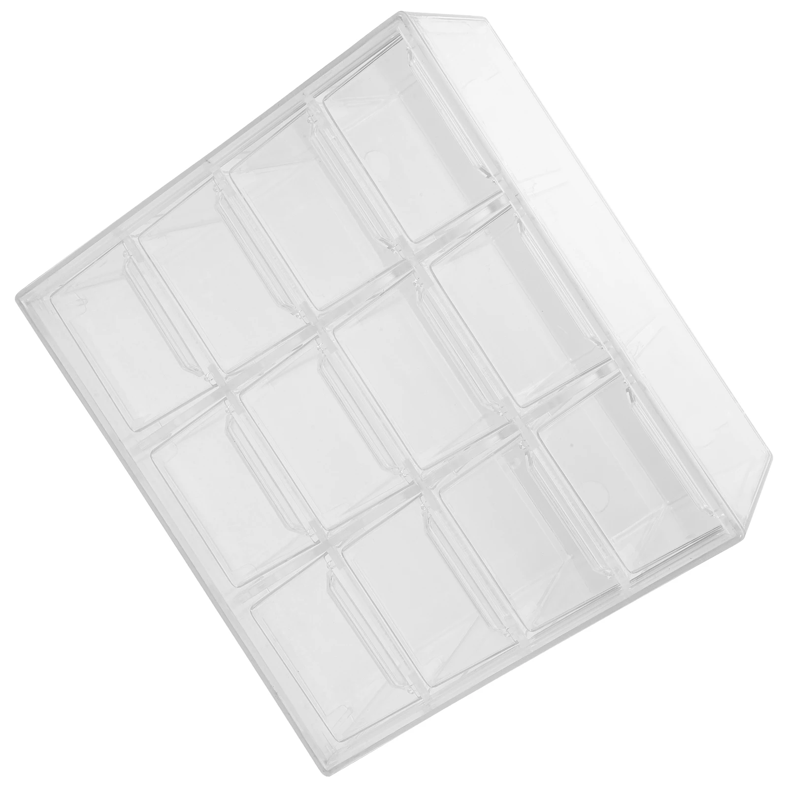 

12 Grid Storage Tabletop Makeup Organizer Box Clear Drawer Jewelry Organizer Stationery Container Desktop Makeup Household