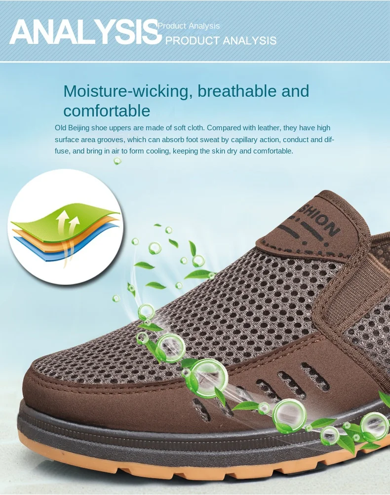 Men's Shoes Summer Breathable Mesh Slip-On Dad/Elderly Shoes Non-Slip Orthopedic Comfort Lightweight Canvas Shoes