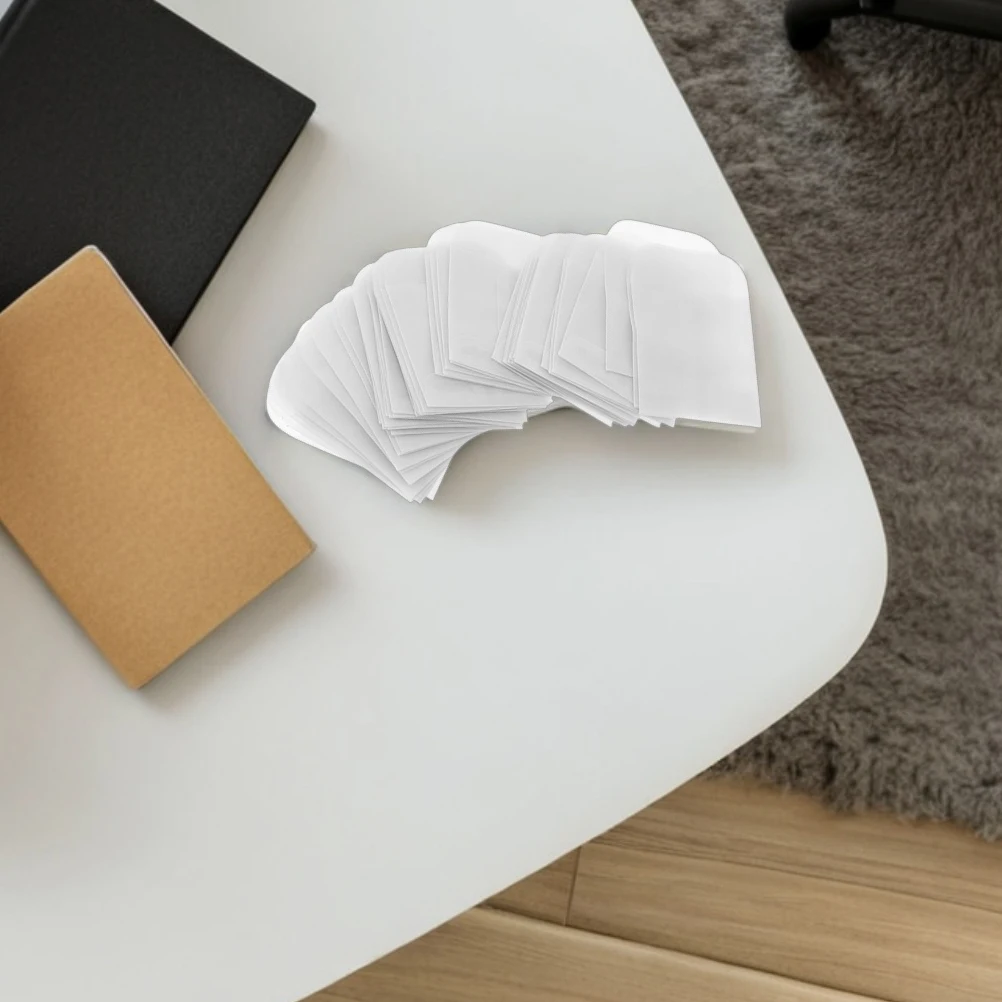 

60Pcs Jewelry Pouches Clear Translucent Paper Mini Envelopes 5x5cm Coin Stamp Card Organizer Storage Bags Jewelry Bags Pouches