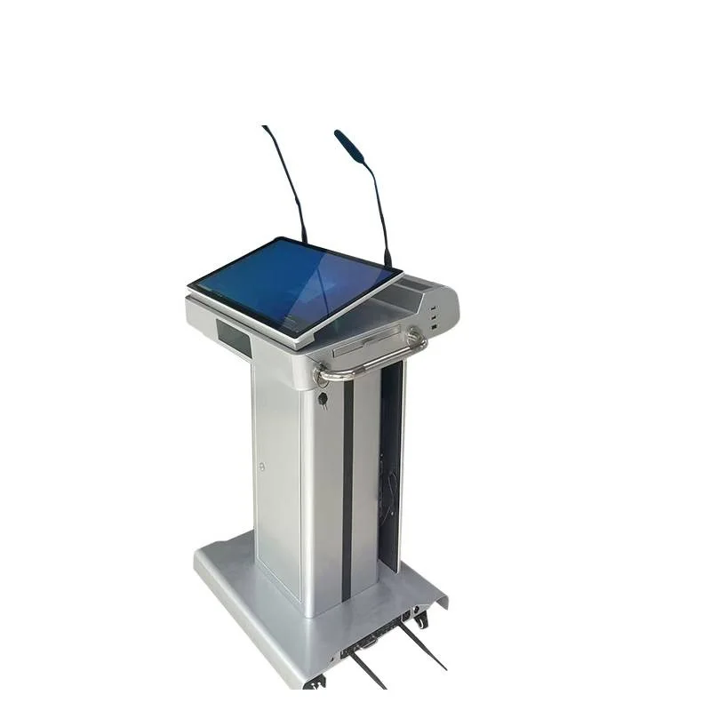 Podium Electric Lifting Dual Display Podium Multimedia Podium Teacher's Podium Mobile Touch Screen Presiding Desk