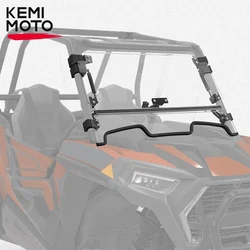 KEMIMOTO UTV Folding Flip Windshield Compatible with Polaris RZR XP 1000/ XP 4 1000/ XP Turbo/XP 4 Turbo 2019-2023 PC Windscreen