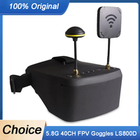 5.8G 40CH FPV Goggles 5Inch LS800D Similar Function EV800D Video Headset DVR Diversity FPV Goggles Build in Battery For RC Drone