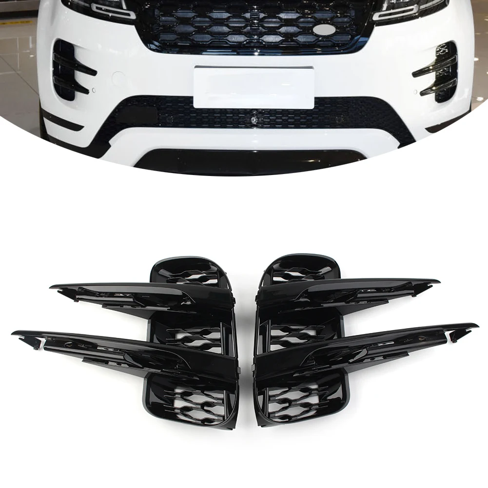 Gloss Black Car Front Bumper Grille For Land Rover Range Rover Evoque 2019 2020 2021 2022 LR114729 LR114728 Left/Right 1Pcs