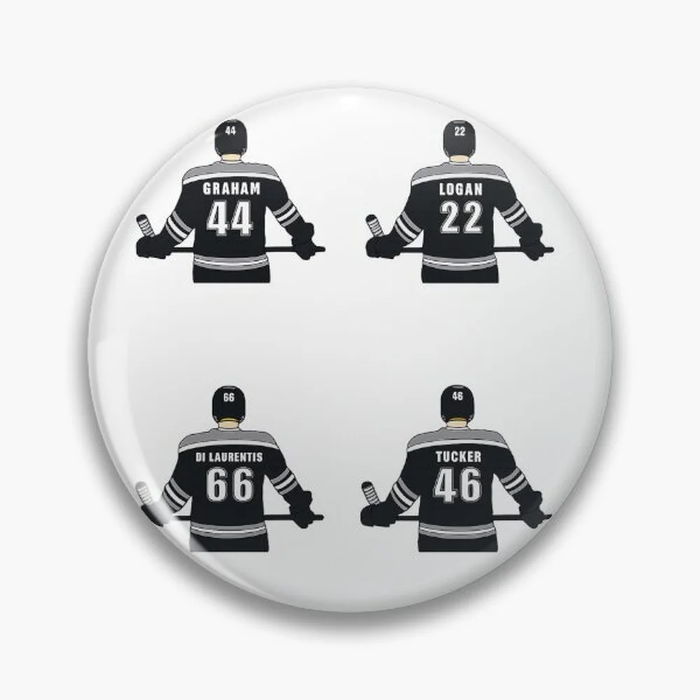 Off Campus - Garrett, Logan, Dean, and Tucker Pin Holographic Star Heart Pin Brooches Laminated Button Fashion Accessory