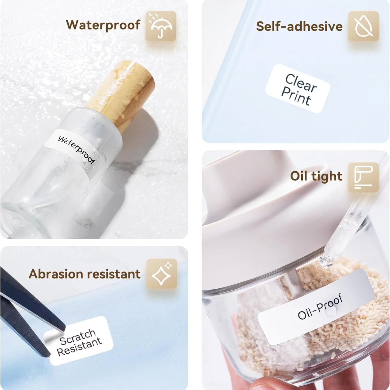 Marklife Thermal Label Sticker White/Color/Cable Adhesive Label Waterproof Paper For P15/P12/WP9529 Mini Printer Tag Label Maker