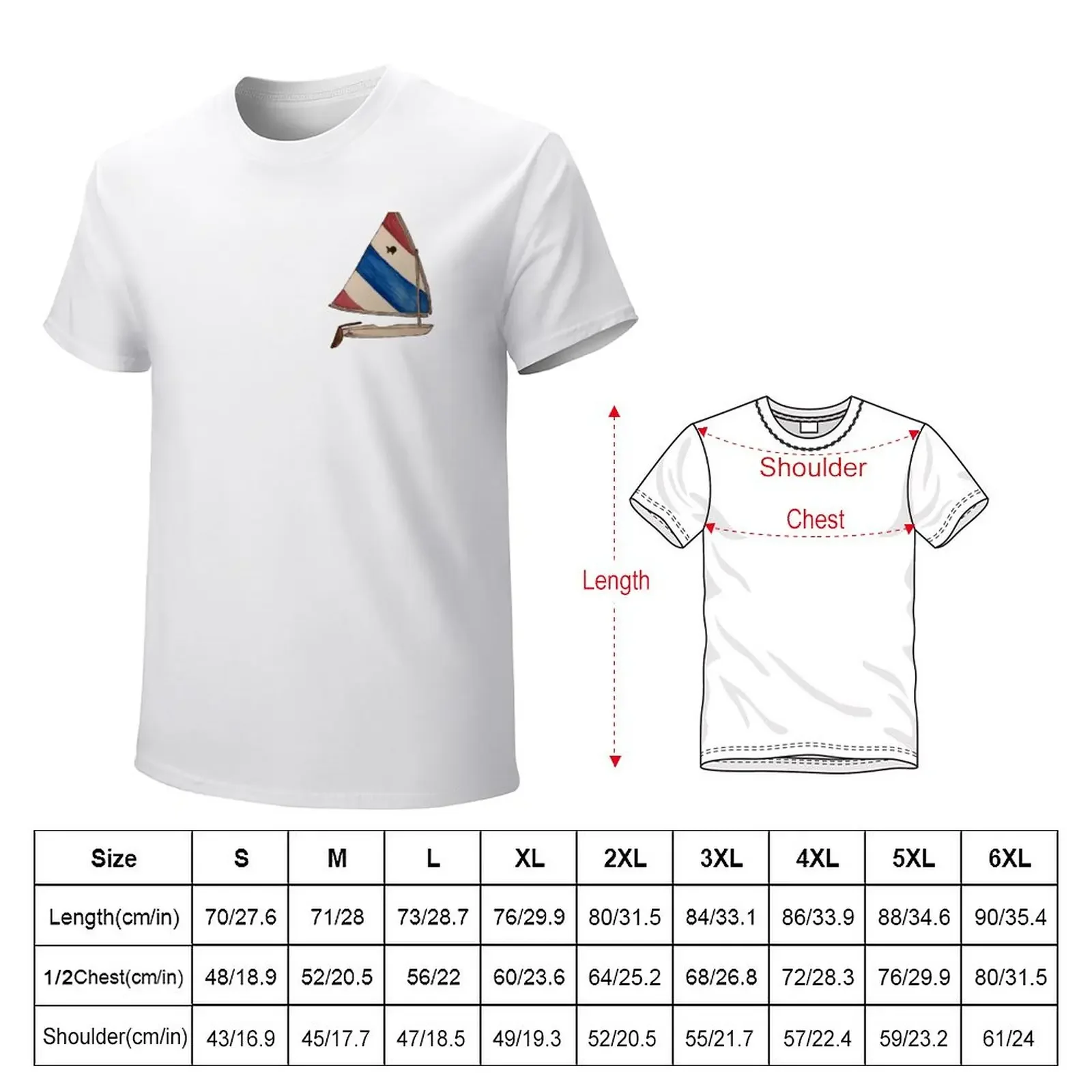 Sunfish Sailboat Red White and Blue T-Shirt blanks new edition sublime Men's t-shirts