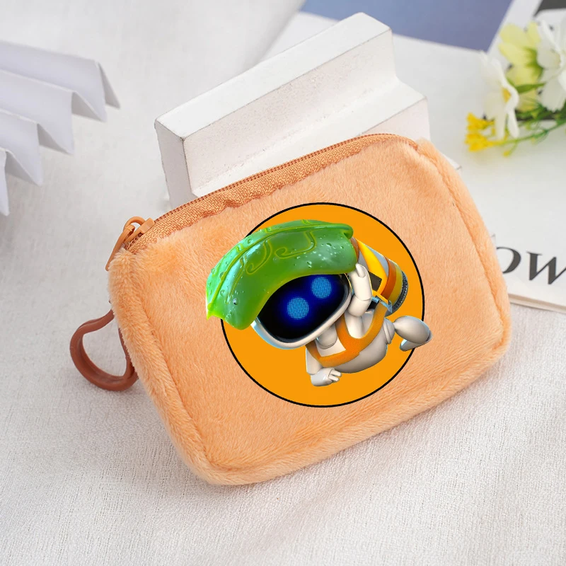 Game Astro Bot Plush Coin Purse Cute Anime Printing Square Wallet Kawaii Cartoon Birthday Christmas Party Gifts Fashion Moneybag