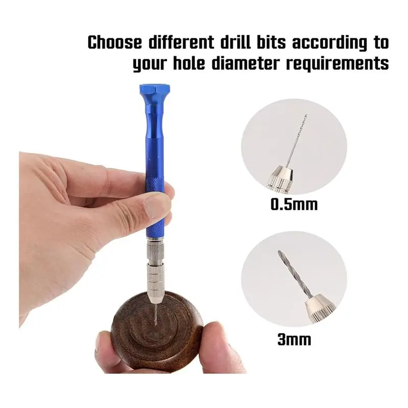 Micro-Type Pin Vise And Twist Handdrill Rottery Tool As Shown Resin+Metal DIY Crafts For Resin Casting