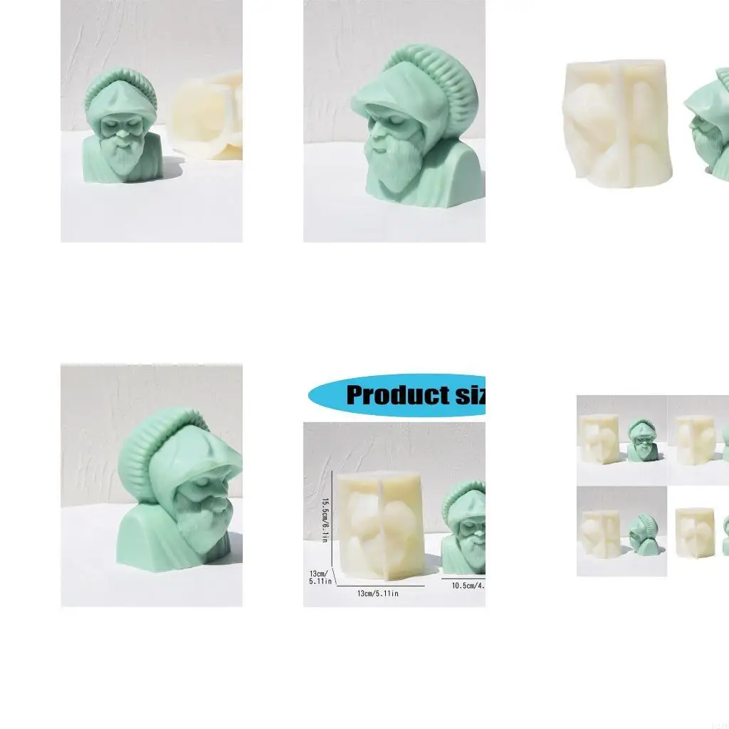 Creative Elderly Face Mold High Temperature Resistant Silicone Elderly Face Mold for DIY Enthusiasts