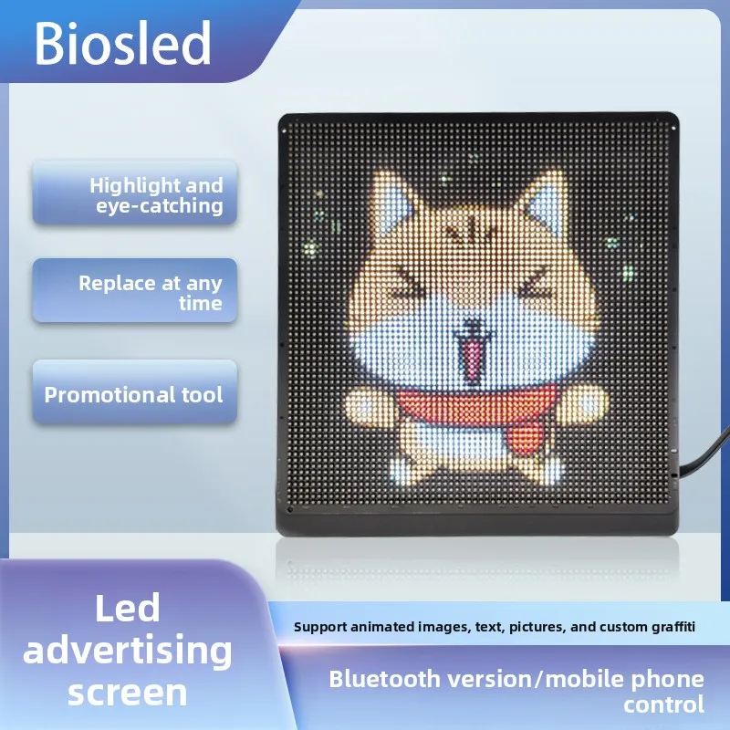 64x64 LEDSchermo intelligente a colori BluetoothAPPOperation Monitor ad alta definizione per uso domestico e commerciale