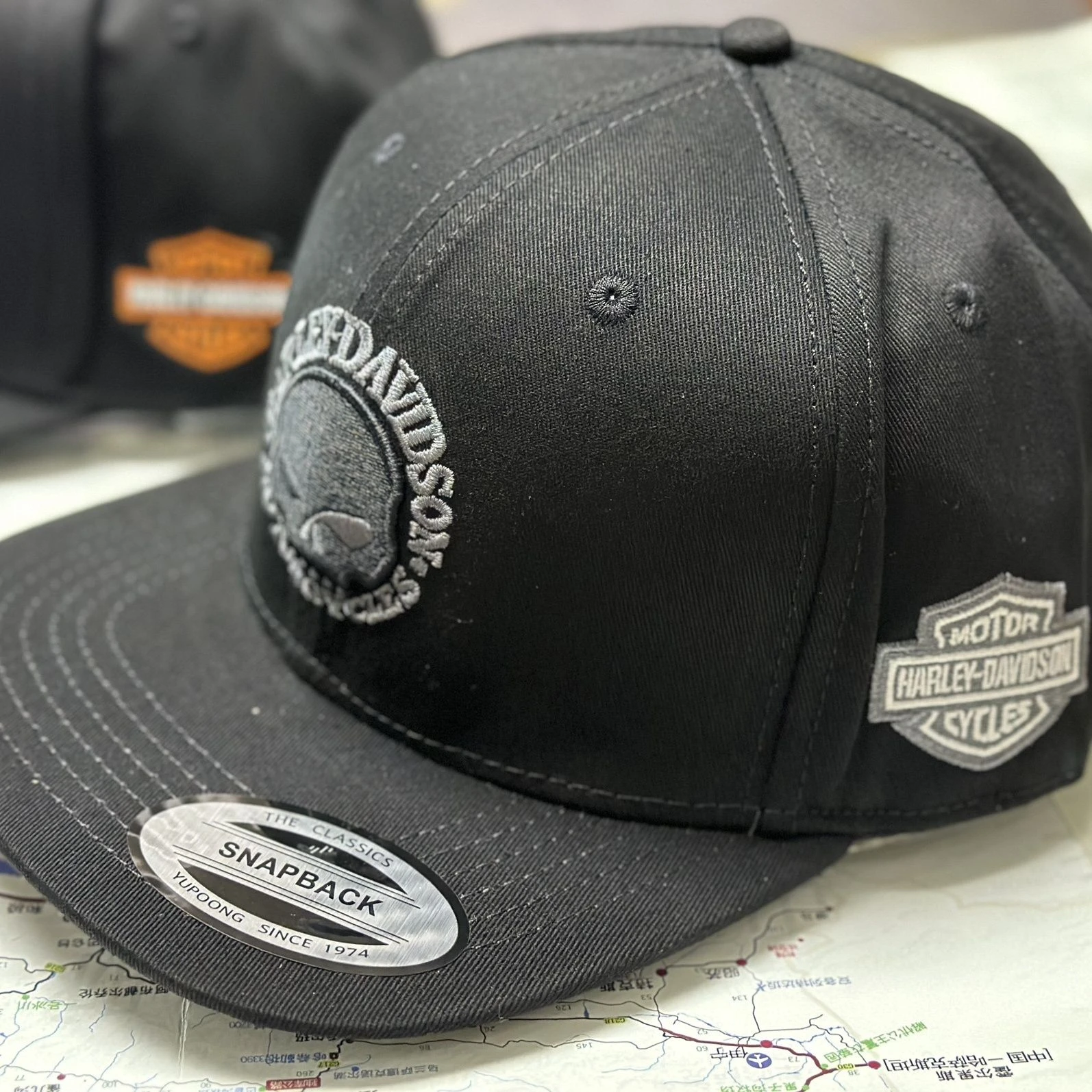 כובע חיצוני רגיל עם רקמה על גבי מוטורסיקלטה, כובע בייסבול אופנתי להרלי דיוידסון פן אמריקה ADV PA1250 אביזר
