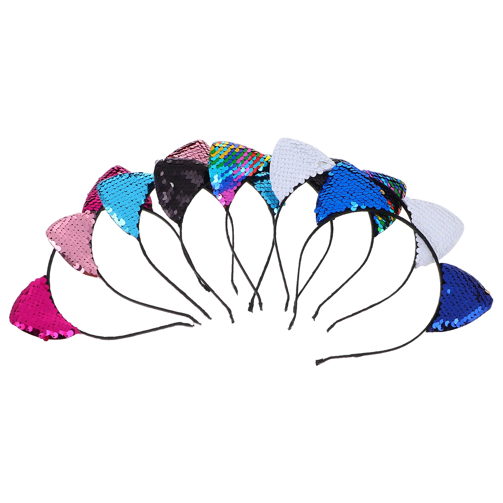 

7Pcs CatEarsHairb Sequin GirlsHair Accessories Lightweight ChildrenDay Festival Carnival Performance KidsHeadb s