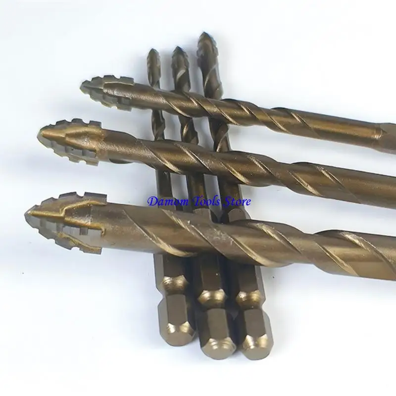 

57BE Four-edged Serrated Eccentric Drill Bits Drilling Tool 4-12mm Drill Bits For Glass Ceramic Concrete Brick