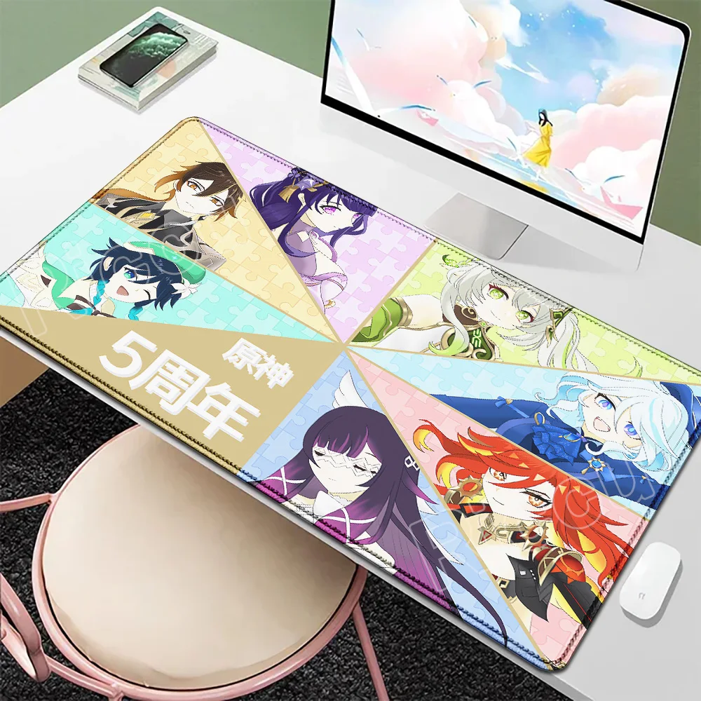 

Genshin Impact Furina Nahida Mouse Pad Anime Cartoon Girl Keyboard Rug PC Gaming Accessories Mousepad Laptop XXL Desk Mat Carpet