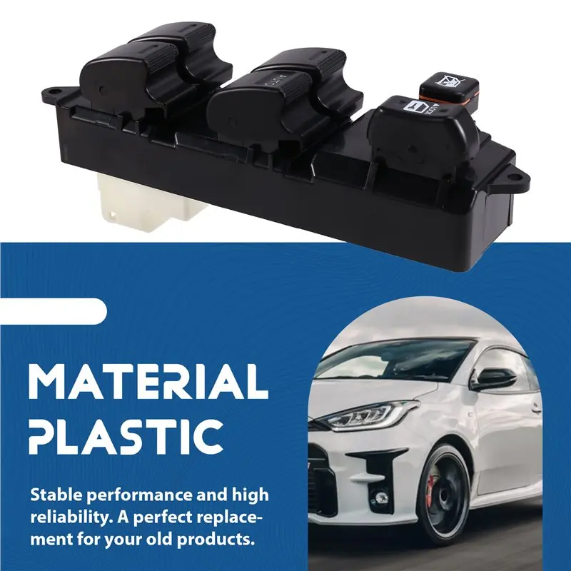 AB16-لتويوتا يارس الجانب الأمامي الأيمن للسائق مفتاح التحكم في نافذة الطاقة الكهربائية 84820-52180 الزر الرئيسي 8482052180 السيارات