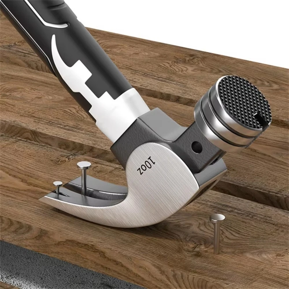 Мини-молоток с короткой ручкой, молоток для ногтей с 2 канавками, дизайн из высокоуглеродистой стали, инструмент для деревообработки и электротехнических инструментов