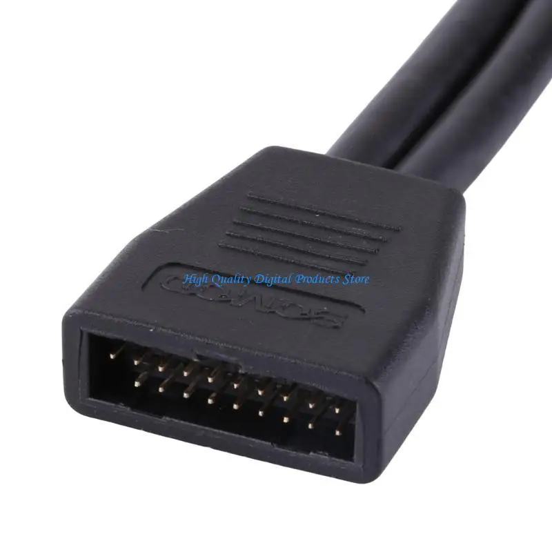 U2JE耐久性USB 19pin拡張コードUSB 19pin 20pinゲーマーおよびコンピューターメインボード電源用男性女性コンバーター