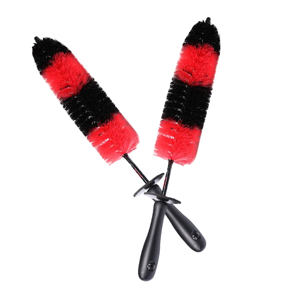 

2 Pcs Car Wheel Brush 44cm Scratch Free Bristles Safe Surface Cleaning Rim Tire Motorcycle RV Boat Engine Exhaust