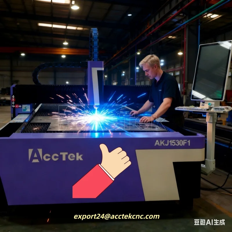 Fiber Laser Cutting Machine AKJ1530F Economic Model 1500W 2000W 3000W Laser Cutter Machine for Stainless Steel Carbon Steel Alum