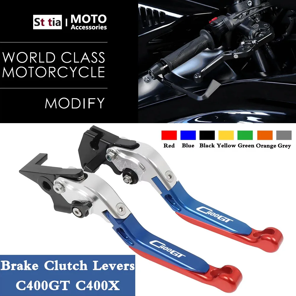 For BMW C400GT C400 GT C 400GT C400X 2018-2022 Motorcycle Adjustable Folding Brake Clutch Levers Handlebar Grips Handle Lever