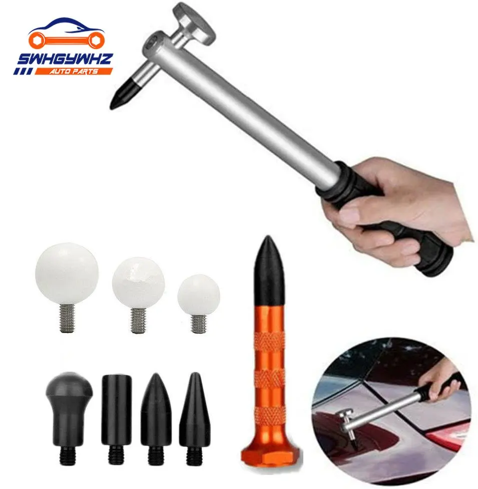 

Aluminum Alloy Car Sheet Metal Tool Auto Repair Tools Repair Hammer and Pen with Replacement Head Kit for Paintless Dent Remove