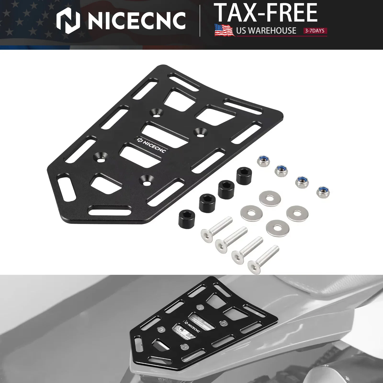 

Задний багажник NICECNC для KTM EXC 300, Husqvarna TE 300, Beta RR 300, GasGas EC 250, Sherco SE-R, Yamaha YZ 125 250, Honda CRF450R