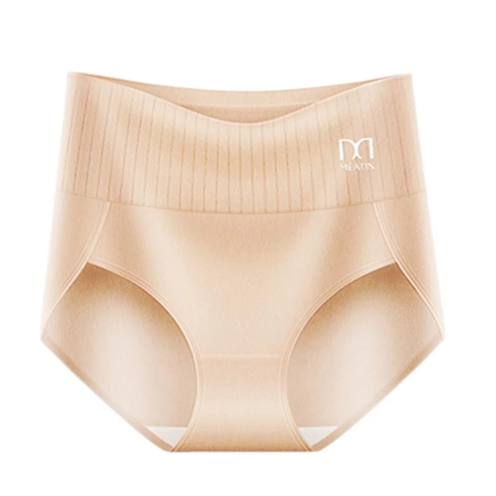 

High Waist Seamless Briefs Tummy Control Cotton Crotch Underwear Women Plus Size Lingerie Butt Lifter Underpants Ladies
